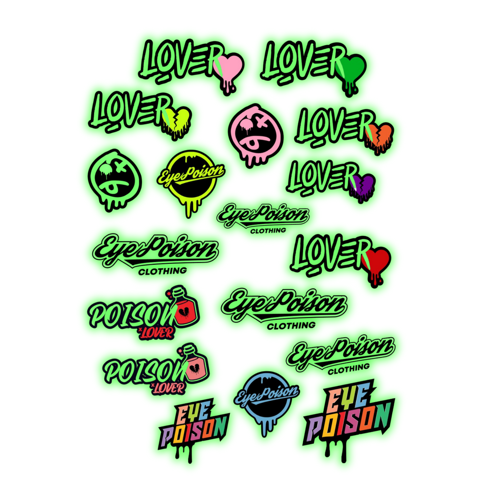 STICKER VARIETY COLOR PACK (GLOW IN THE DARK)
