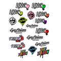STICKER VARIETY COLOR PACK (GLOW IN THE DARK)