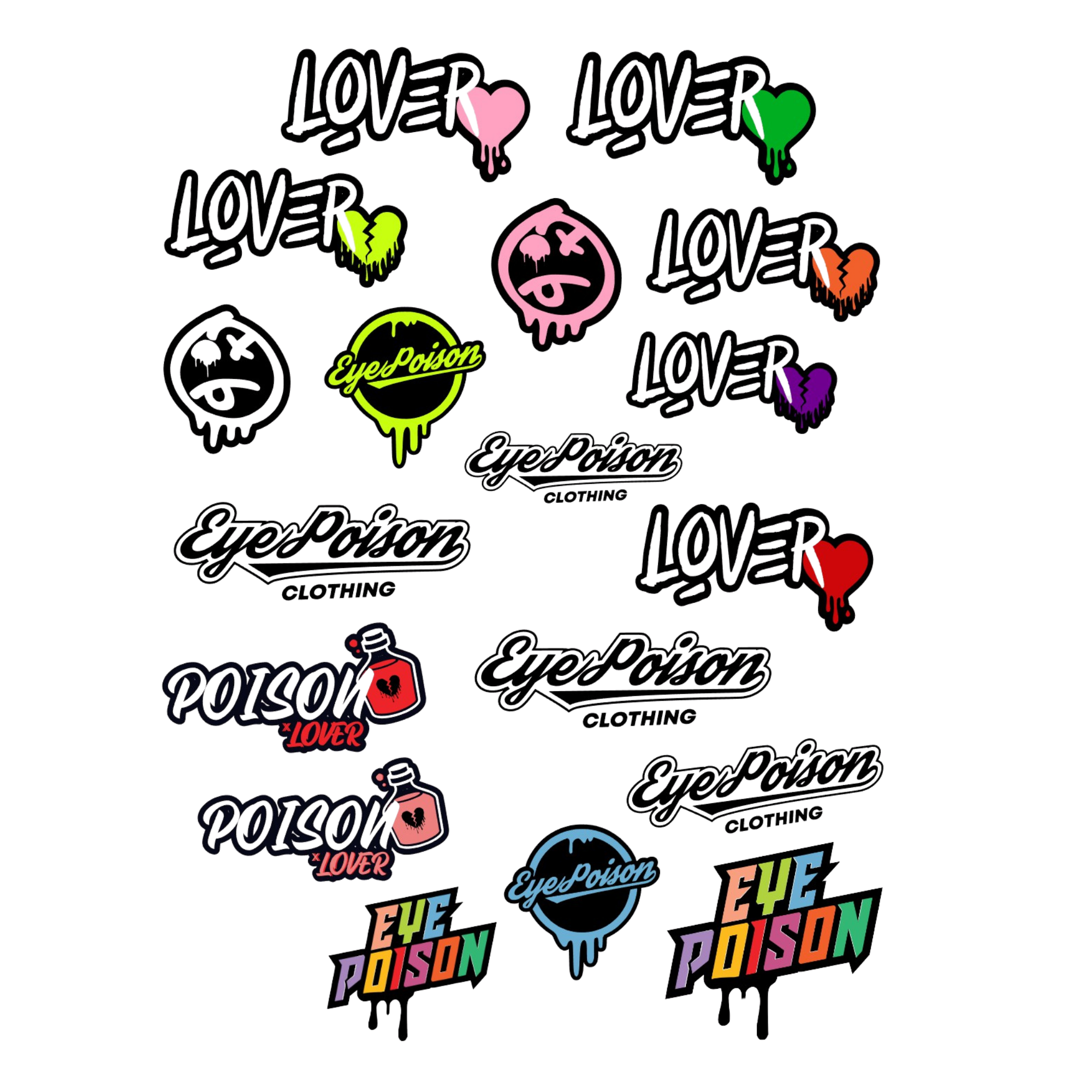 STICKER VARIETY COLOR PACK (GLOW IN THE DARK)